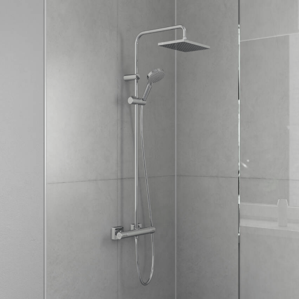 Vernis Shape Showerpipe - Premium Showers from Hansgrohe - Just GHS3950! Shop now at Kimo in Ghana