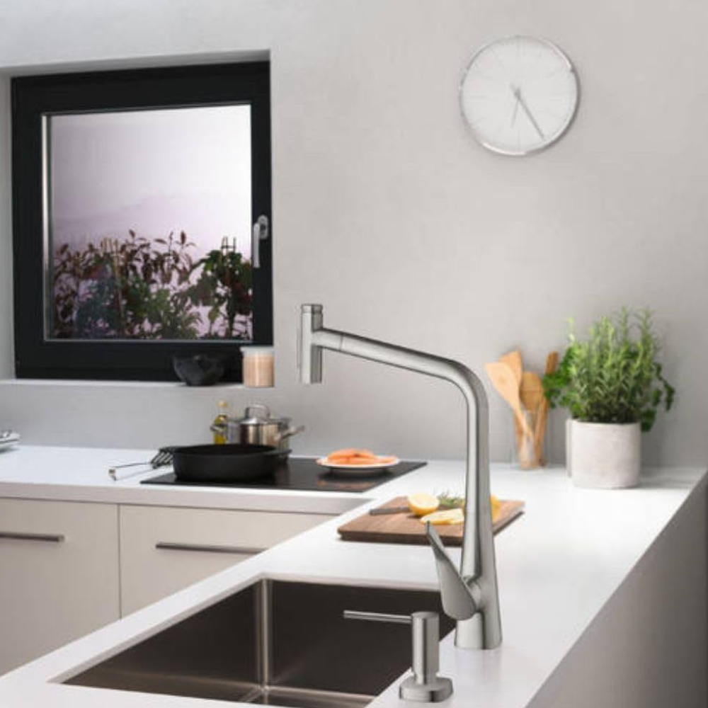 Metris Kitchen Mixer with Pull-out spout - Premium Taps from Hansgrohe - Just GHS8412! Shop now at Kimo in Ghana