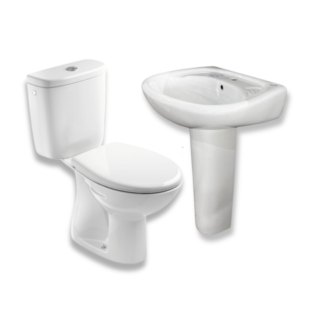 Jika WC & Everest Floor Stand Basin Set - Premium combo sets from Jika - Just GHS1950! Shop now at Kimo in Ghana