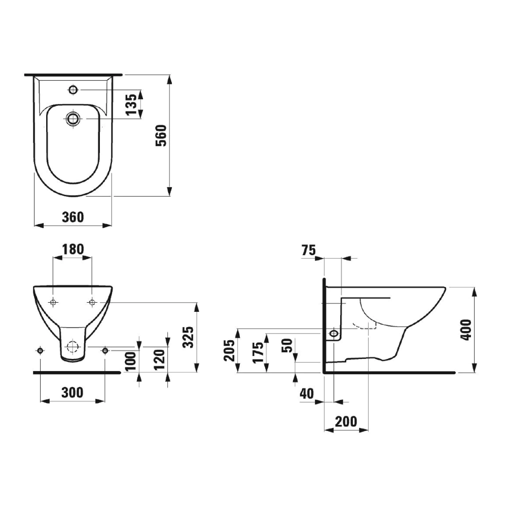 Pro B Wall Hung Bidet - Premium Bidet from Laufen - Just GHS1395! Shop now at Kimo in Ghana