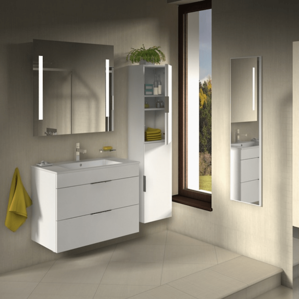Cube Vanity 2 Drawers 80cm - Premium Furniture & Mirrors from Jika - Just GHS4500! Shop now at Kimo in Ghana