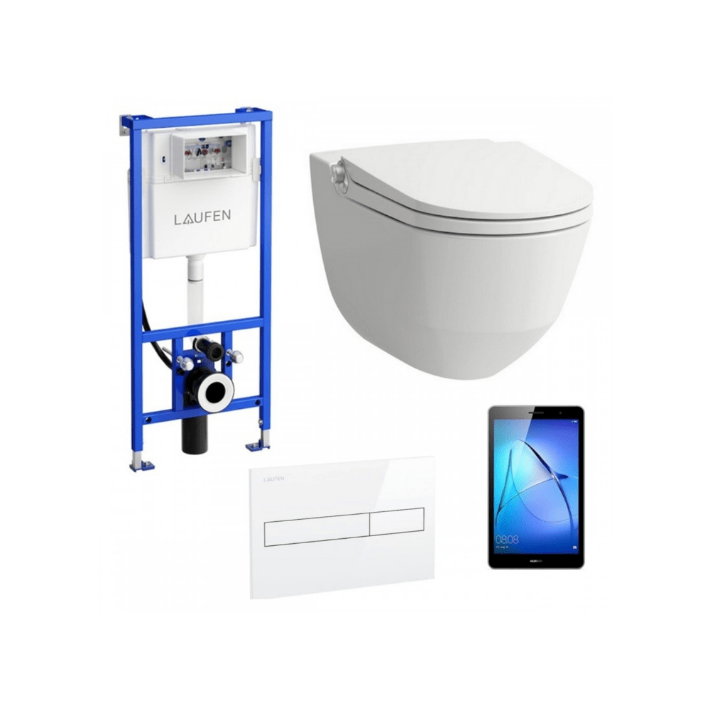 Riva Wall Hung WC with Tank - Premium Toilets from Laufen - Just GHS64450! Shop now at Kimo in Ghana